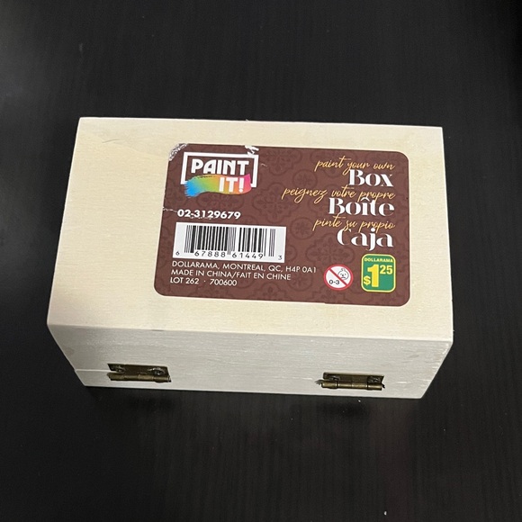 $1 Add-On New Decorative Wooden Box Cut-Out Storage Container Craft Supplies - Picture 3 of 3